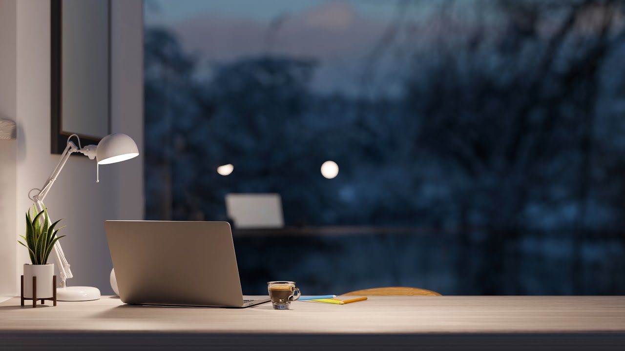 Calm desk scene with soft light and space to pause